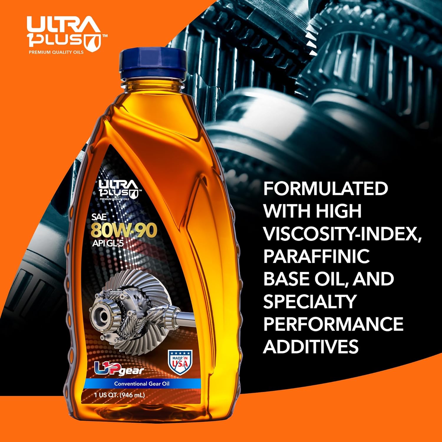 Ultra1Plus SAE 80W-90 Conventional Gear Oil API GL-5 (5 Gallon Pail)