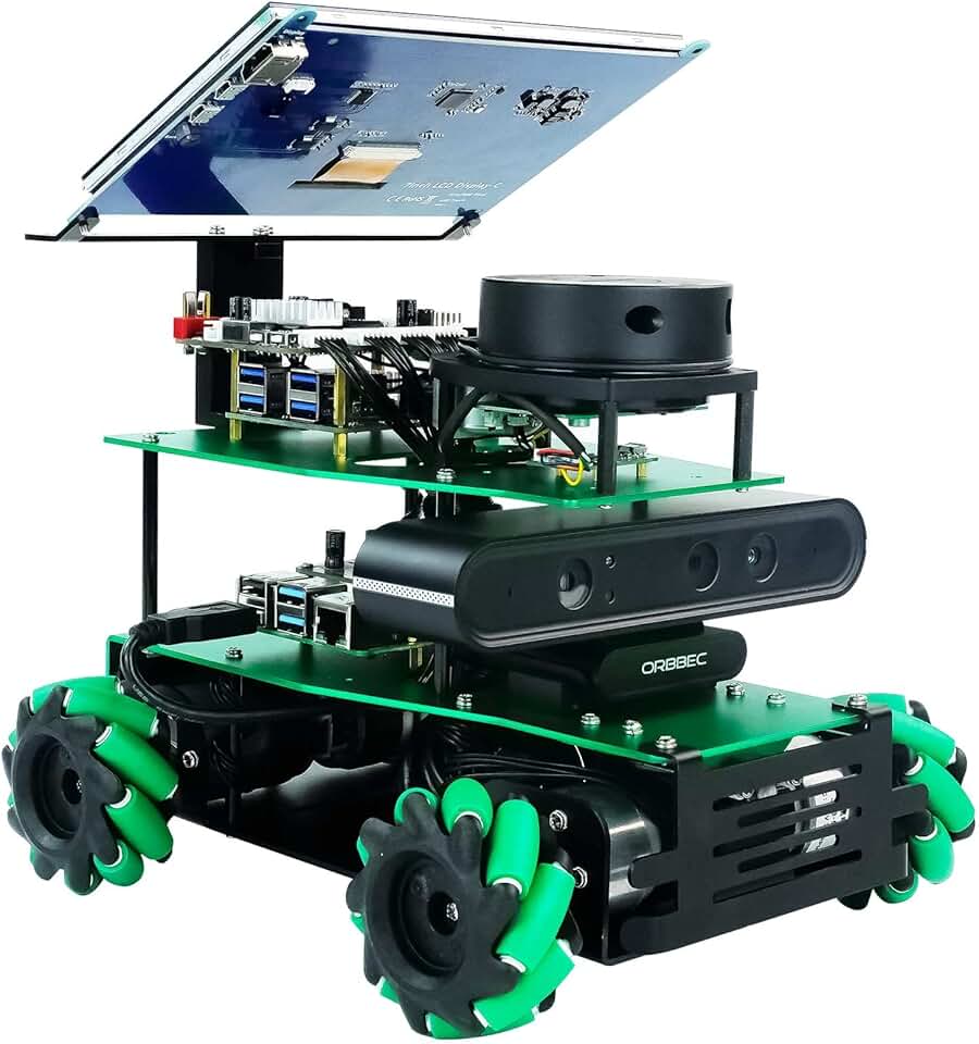 Yahboom Rosmaster X3 Programmable ROS Robot Perfect Combination of AI Vision and Autonomous Driving Features with Jetson Nano 4GB SUB