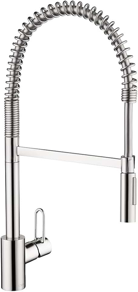hansgrohe Talis Loop Chrome Commercial Kitchen Faucet, Kitchen Faucets with Pull Down Sprayer, Faucet for Kitchen Sink, Chrome 04700005