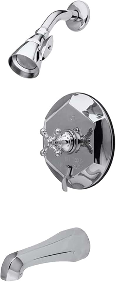 Kingston Brass KB46310BX English Vintage Tub and Shower Faucet, Polished Chrome