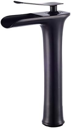 Nostalgie High Waterfall Basin Faucet Retro Matte Black Bathroom Faucet Single Handle Mixer Faucet High Single Handle Basin