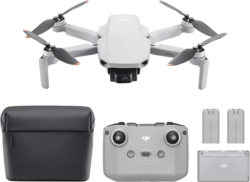 DJI Mini 2 SE Fly More Combo, Mini Drone with 10km Video Transmission, 3 Batteries for 93 Mins Max Flight Time, Under 249 g, QHD Video, Auto Return to Home, QuickShots, Drone with Camera for Beginners