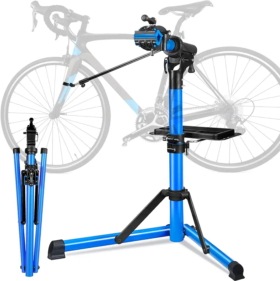 E Bike Repair Stand Bicycle Stand(Max 110lbs) - Bike Stand for Maintenance with Super-strong Tube, Heavy Duty Mechanics Workstand for E-bikes, Mountain Bikes and Road Bikes