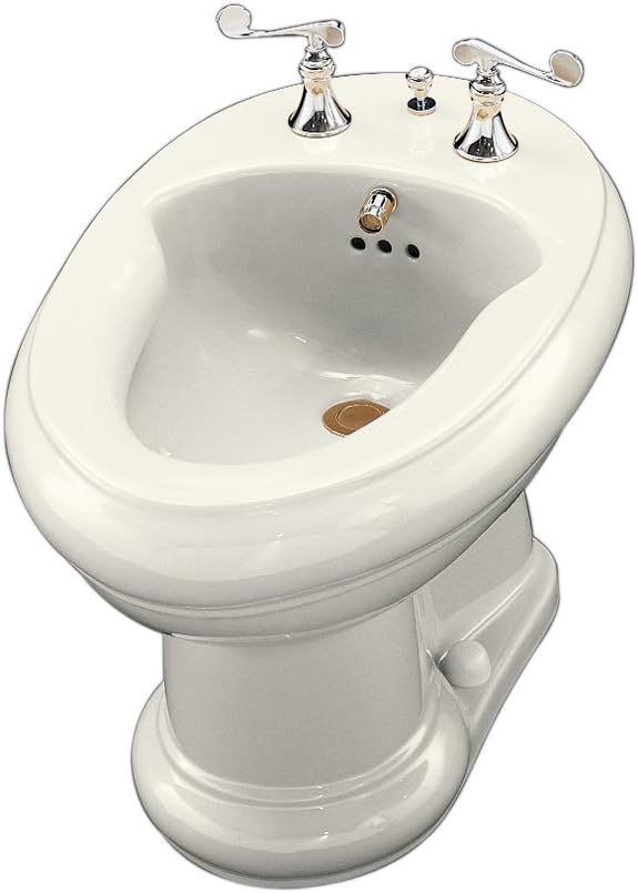 Kohler K-4830-96 Revival Bidet, Plumbed for Horizontal Spray Bidet Faucet, Biscuit