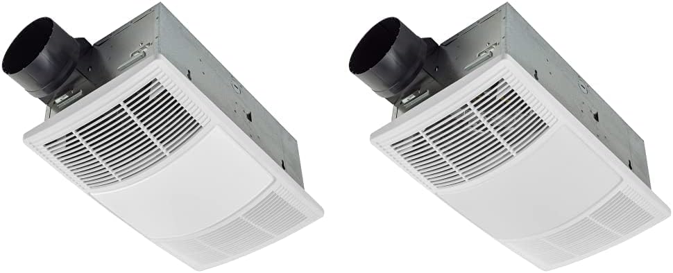 Broan-NuTone PowerHeat Bathroom Exhaust Fan, Heater and LED Light Combination (80 CFM) Non-Lit PowerHeat Bathroom Exhaust Fan and Heater (80 CFM)