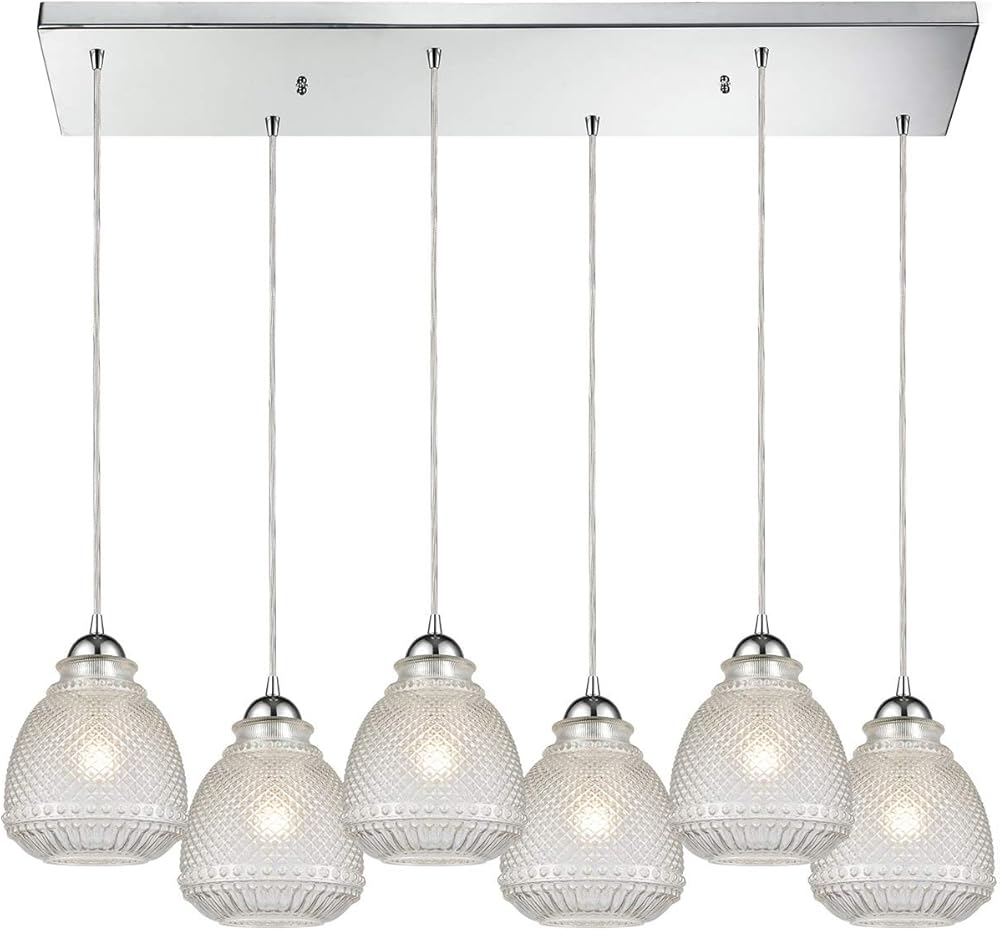 56590/6RC Pendant Light, Polished Chrome