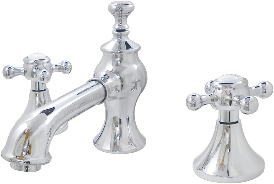 Kingston Brass KC7061BX Widespread Lavatory Faucet with Brass Pop-Up, 5-5/8 inch In Spout Reach, Polished Chrome