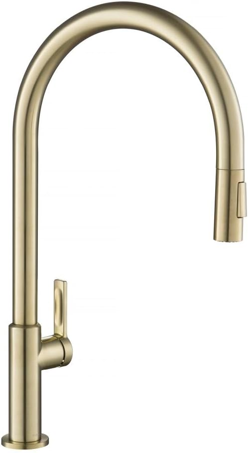 Kraus KPF-2821SFACB Oletto High-Arc Single Handle Pull-Down Kitchen Faucet, 21 Inch, Antique Champagne Bronze