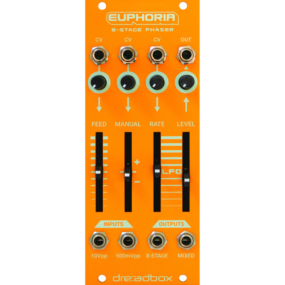 Dreadbox Euphoria 10 hp 8-Stage Phaser Eurorack Module Dreadbox Euphoria 10 hp 8-Stage Phaser Eurorack Module
