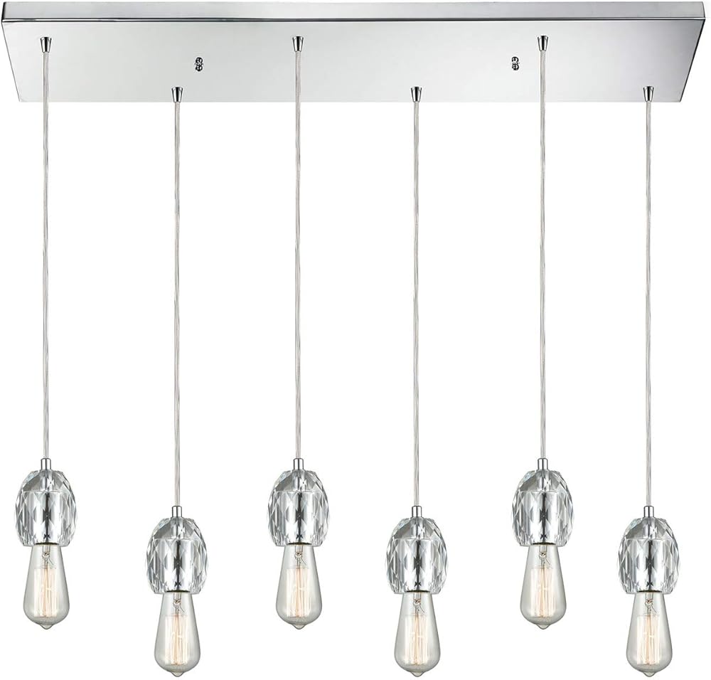 33220/6RC Pendant Light, Polished Chrome