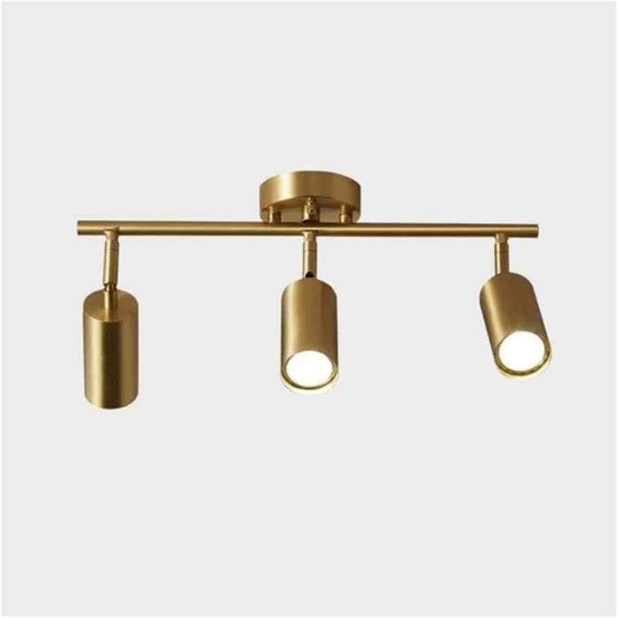 LED Track Lighting Kit, 3/4 Way Ceiling Spotlight, Gold Track Lights, Flexible Rotatable Light Head, Modern Track Light for Living Room Kitchen Utility Room (Size : 3-Lights)