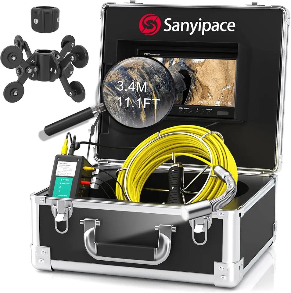 Plumbing Snake Camera with Distance Counter, 9