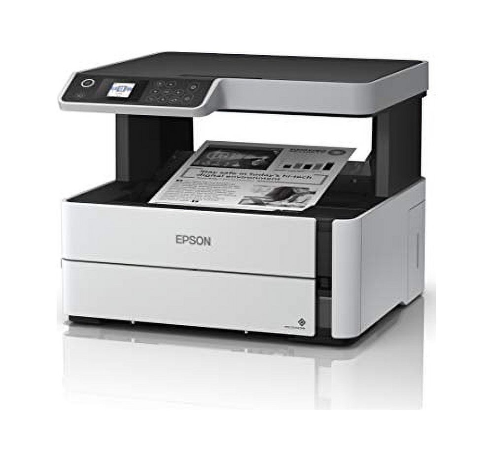 Epson EcoTank ET-M2170 Wireless Monochrome All-in-One Supertank Printer with Ethernet PLUS 2 Years of Unlimited Ink*,White