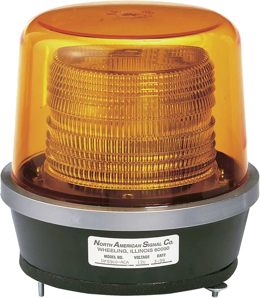DFS900-A Class 2 Double Flash Strobe Light with Permanent Mount, 15.25 Joule, Amber