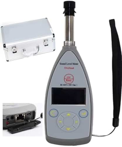 Class 1 Integrating Sound Level Meter Sound Level Recoder Data logger with IEC 61672 Class 1 Integrating Function 10 Hz-20 kHz 25dB(A)-140dB(A) AC DC RS232 Output 8000 Groups Data Storage