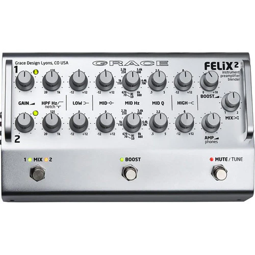 Grace Design Felix 2 Instrument Preamp/Blender - Silver Grace Design Felix 2 Instrument Preamp/Blender - Silver