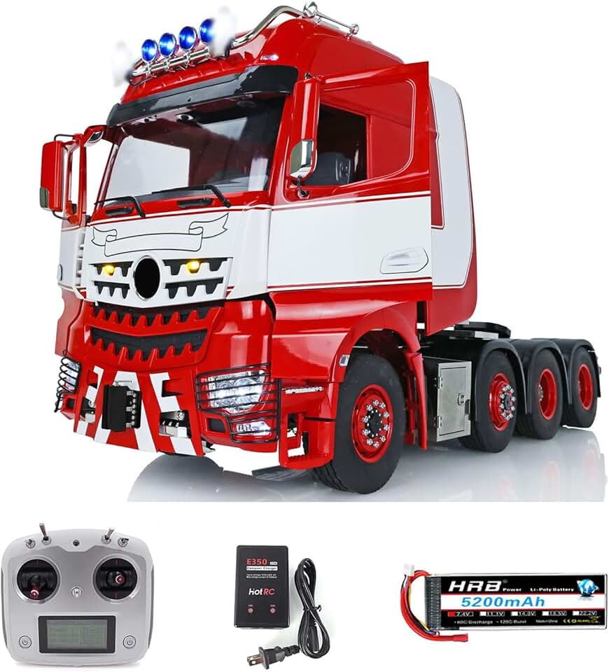 LESU 1/14 RC Tractor Truck Heavy High Roof DIY for 3363 3Grade Gearbox Metal Equipment Rack Remote Control Car Metal Chassis Hobby Grade Model