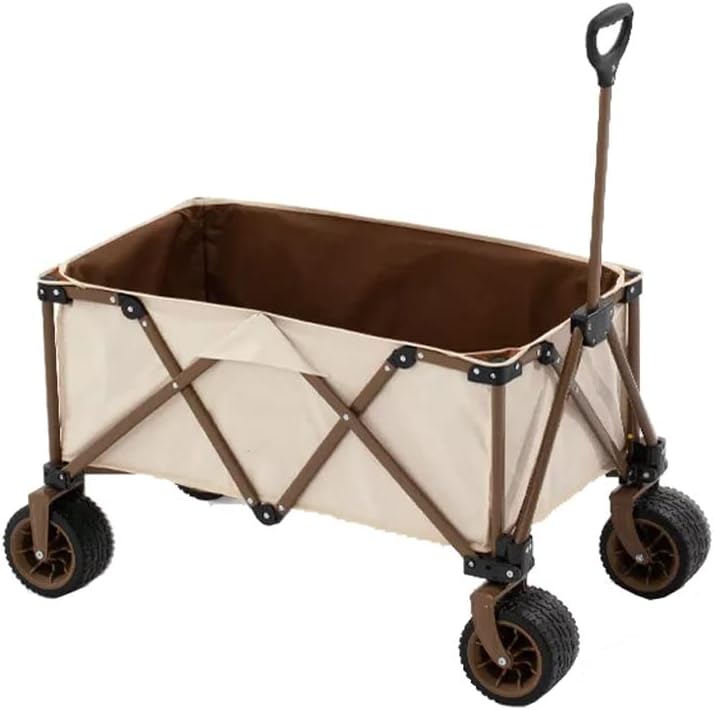 Portable Detachable Folding Four-Way Wide Wheel Trolley Outdoor Campground Car Picnic Pull cart