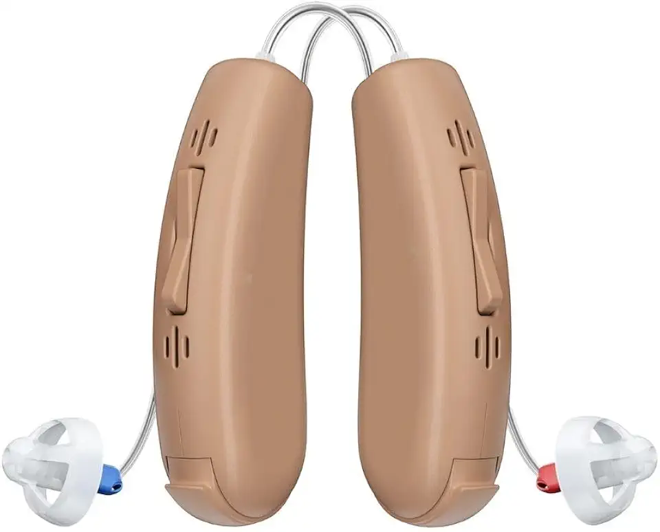 Self-Fitting OTC Hearing Aids, Model AI-S, Streaming (Beige)