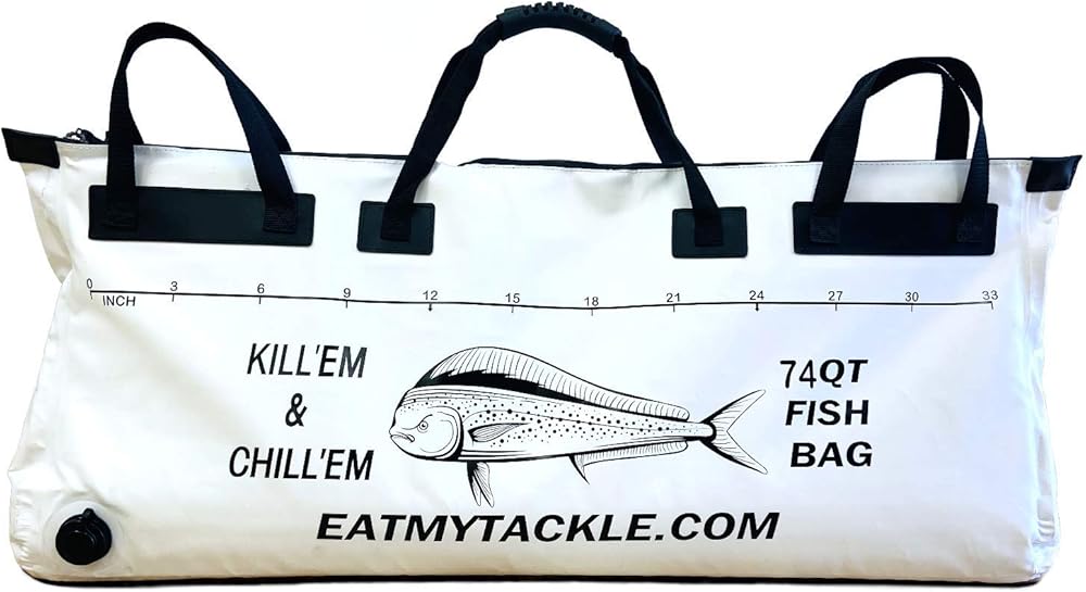 EatMyTackle Fish Cooler Bag: Insulated Leakproof Soft Collapsible Kill Bag