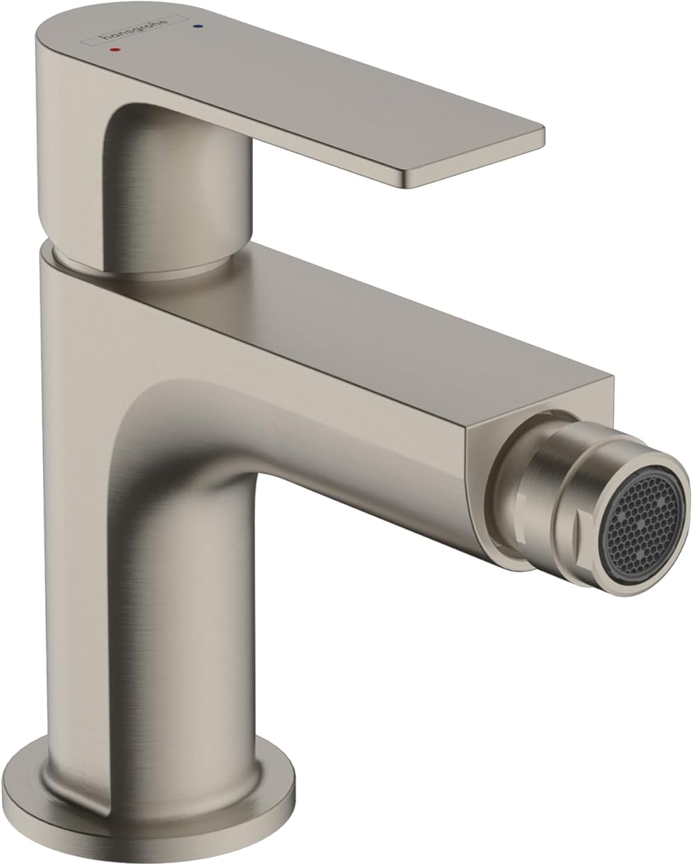 Hansgrohe Rebris E Contemporary 6-inch Tall Bidet Faucet in Brushed Nickel, 72211821