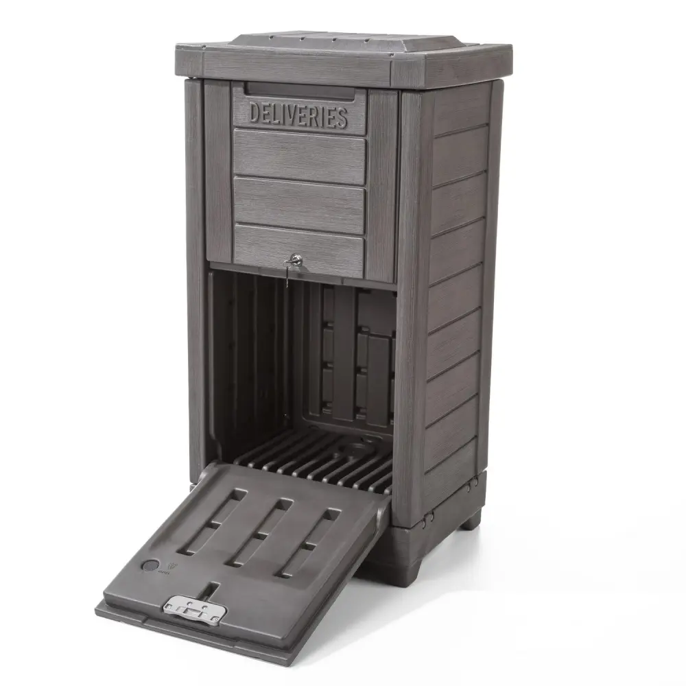 Step2 Lakewood Package Delivery and Parcel Drop Box for Home, Brown