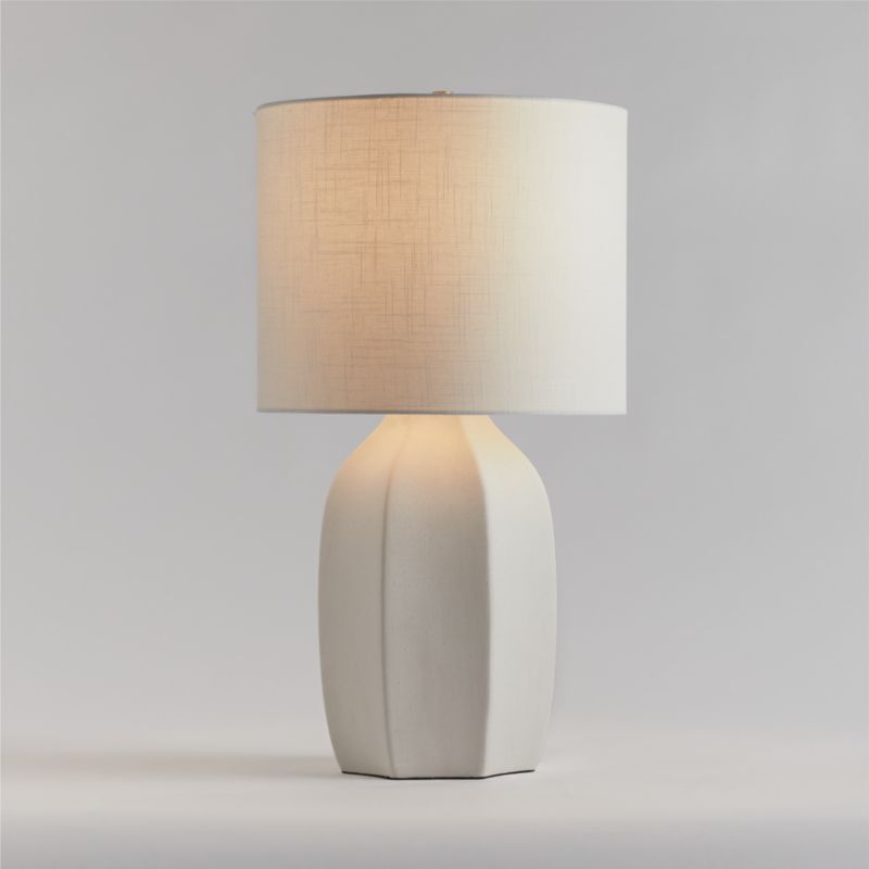 Amaryllis Small White Ceramic Table Lamp