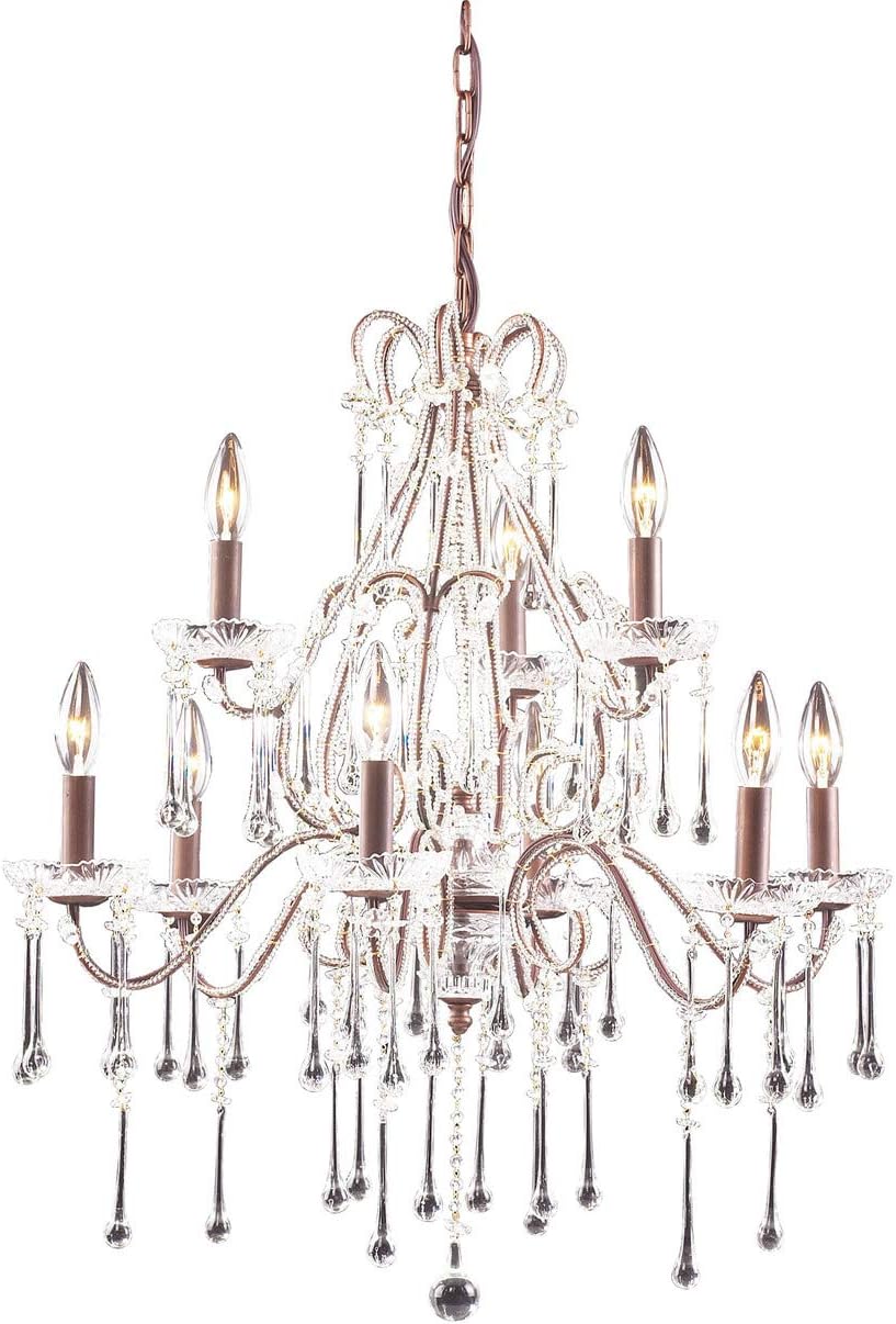 Elk Home 4013/6+3CL Opulence 25'' Wide 9-Light Chandelier in Rust
