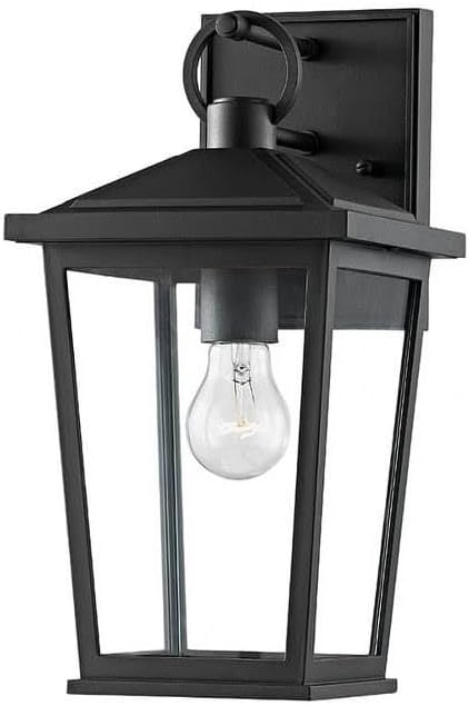 Soren - 1 Light Outdoor Wall Mount in Transitional Style-14 Inches Tall and 7.5 Inches Wide-Black Finish