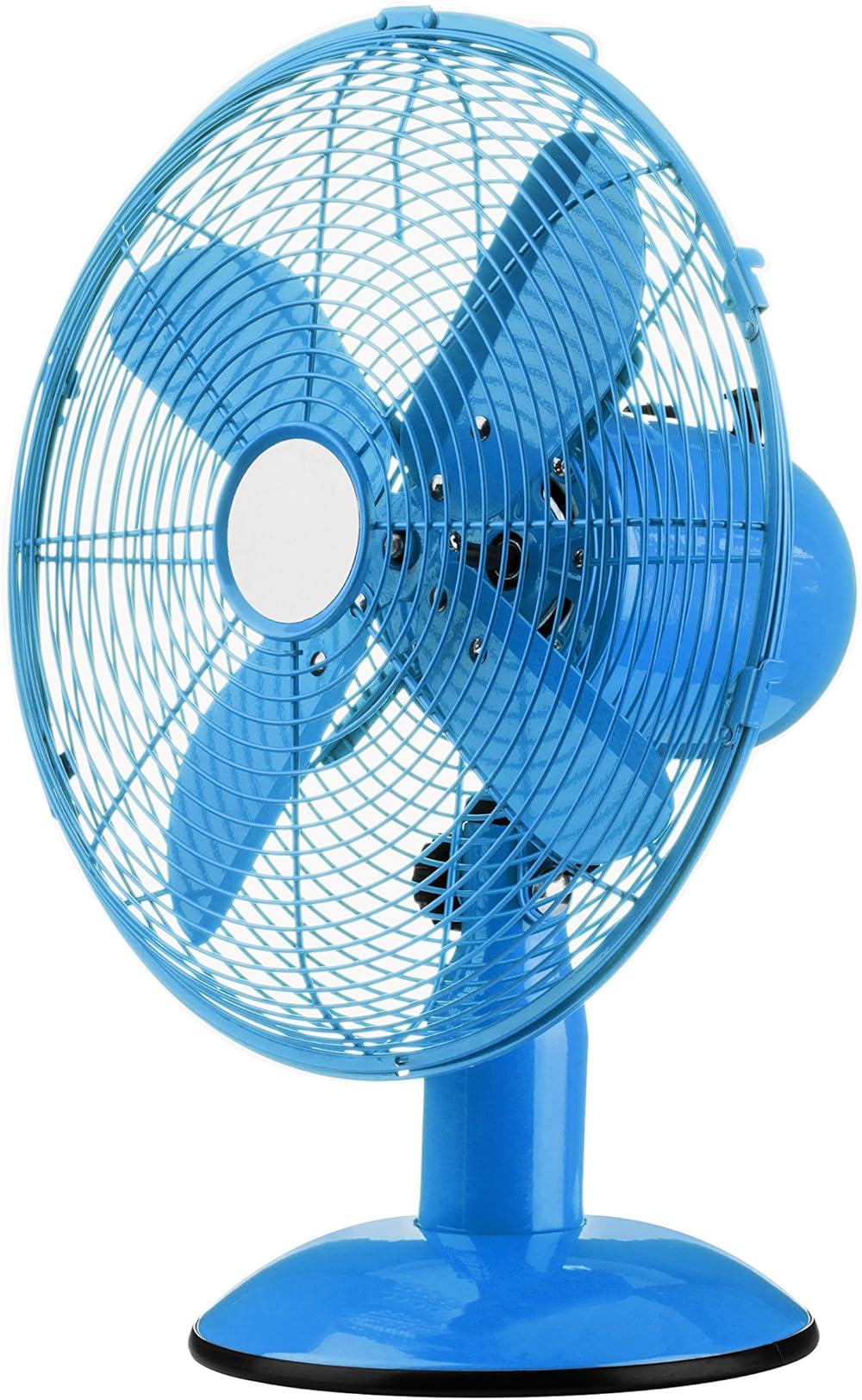 Premier Housewares Oscillating Desk Fan with 3 Speeds, Blue