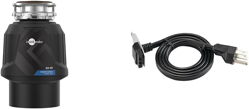 InSinkErator Power .75HP, 3/4 HP Garbage Disposal, Power Series EZ Connect Continuous & Garbage Disposal EZ Connect 3-Foot Power Cord for EZ Connect Power and Advanced Series