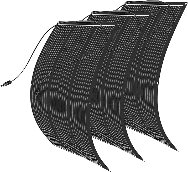 300W Solar Panel 3PCS 100W Flexible Solar Panel Ultra -Light 12V Waterproof Solar Charger, Used for RV, Ceiling, Tent car, Ship and 12V Battery