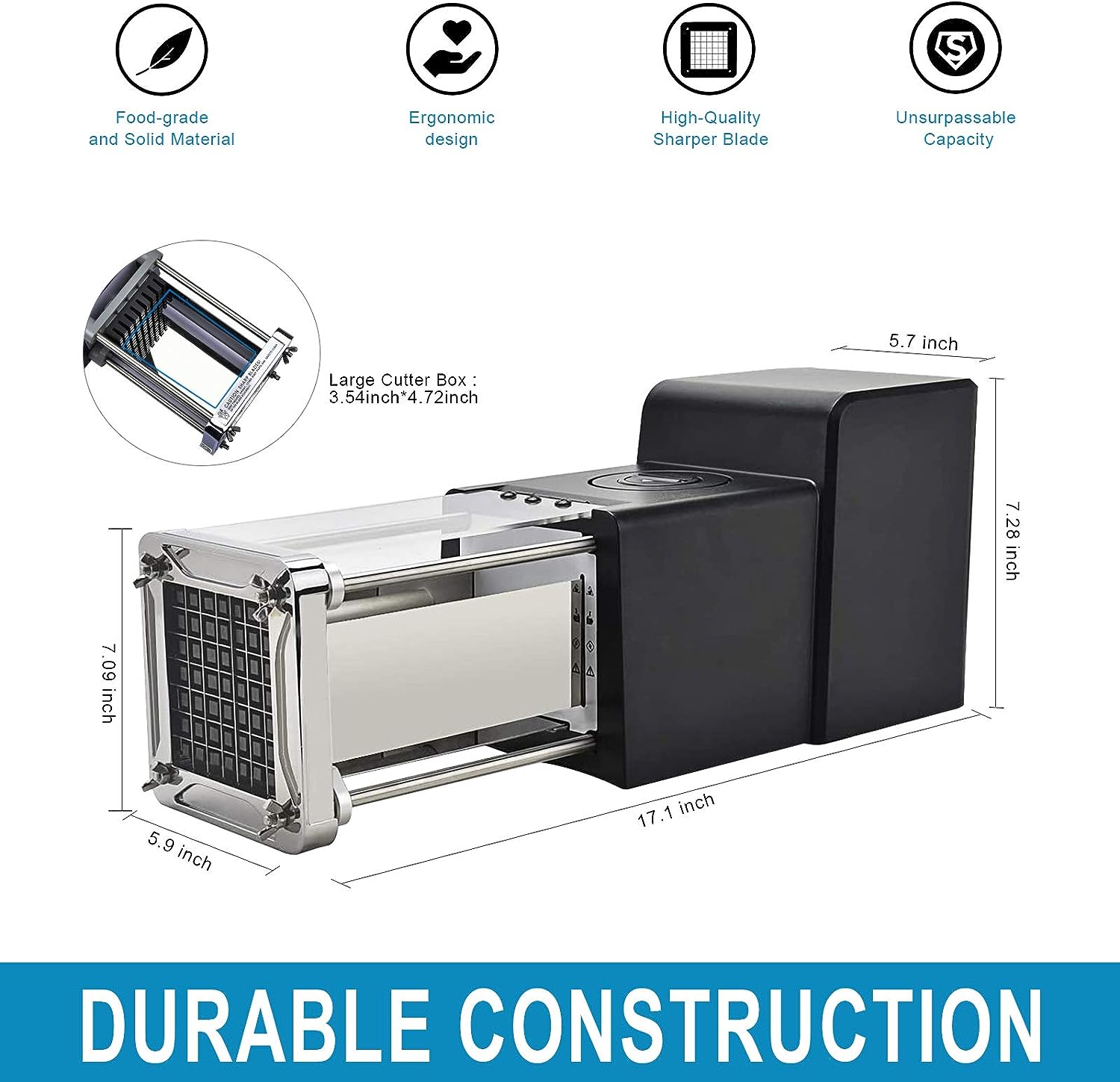 Sopito Electric French Fry Cutter, Sopito Commercial Grade Potato Cutter