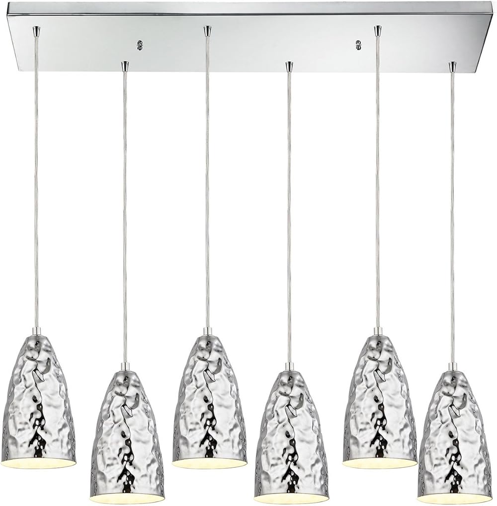 46210/6RC Pendant Light, Polished Chrome