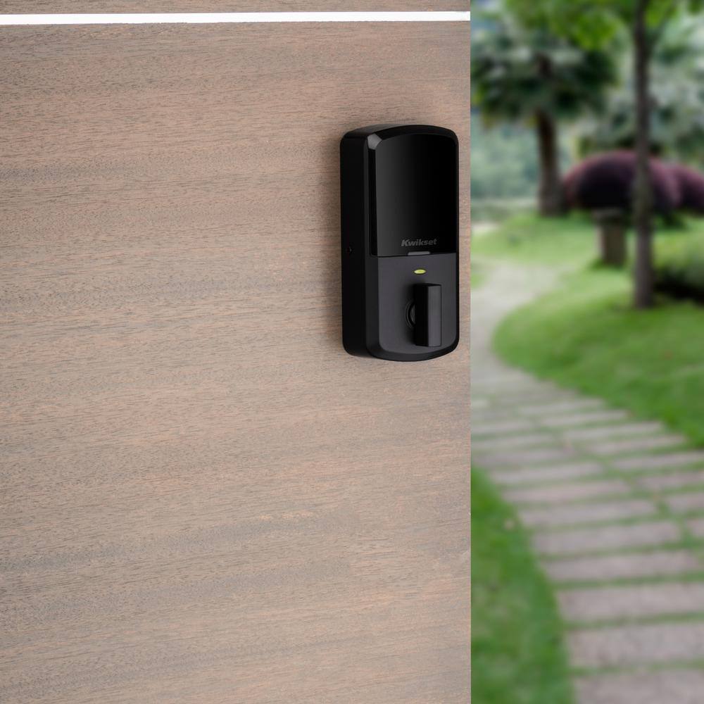 Kwikset 939WIFITSCR514S HALO Matte Black Touchscreen WiFi Keypad Electronic Single-Cylinder Smart Lock Deadbolt featuring SmartKey Security