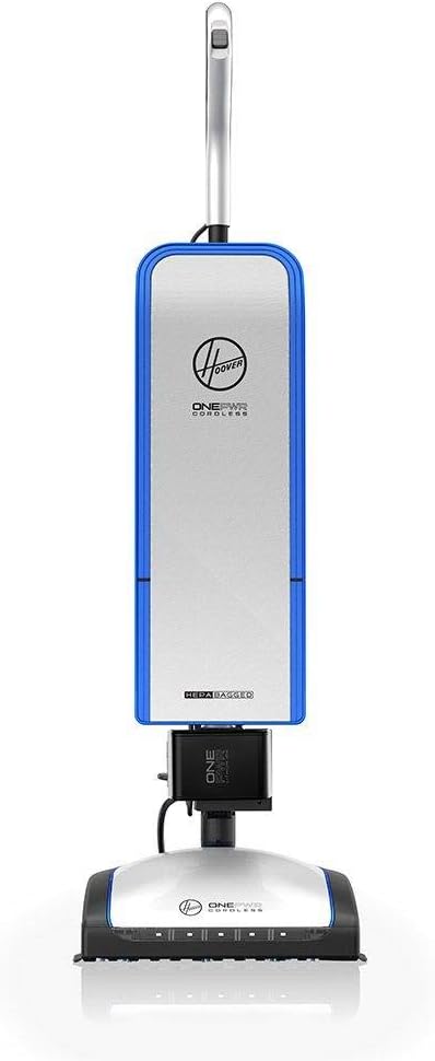 Hoover ONEPWR HEPA+ Cordless Bagged Upright Vacuum Cleaner, Lightweight, For Carpet and Hard Floor, BH55500PC, White