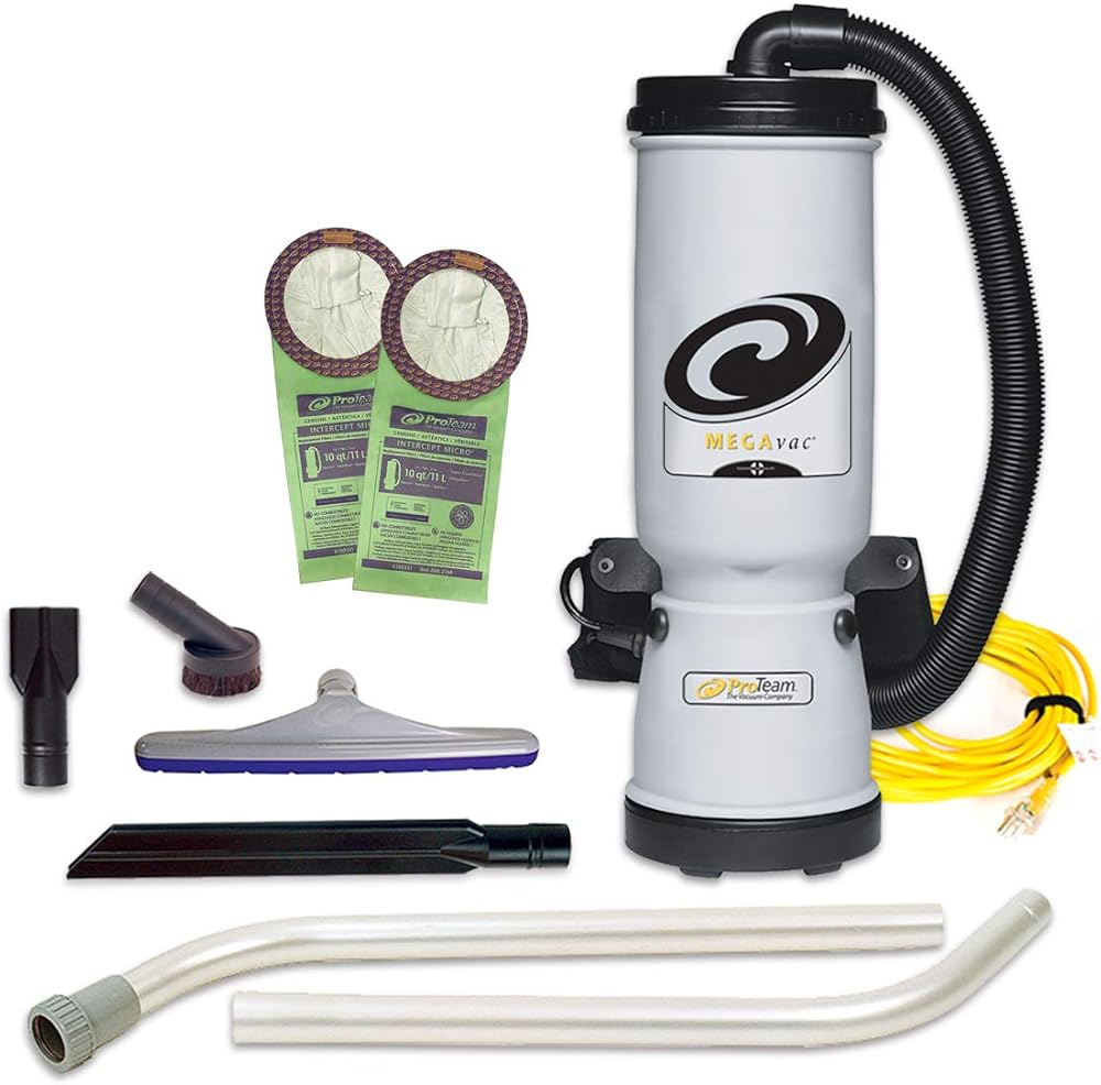 ProTeam MegaVac 10 Quart Backpack Vacuum w/Blower Xover 2pc Wand Blower Tool Kit