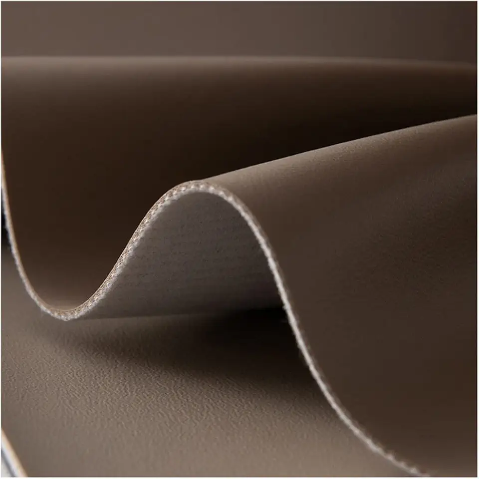 Artificial Leather Fabric Light Grey High-end Napa Light Luxury Pattern Professional Home Furnishing Soft Bag DIY Fabric Thickness 0.94MM (Color : Khaki, Size : 1.37X9m)
