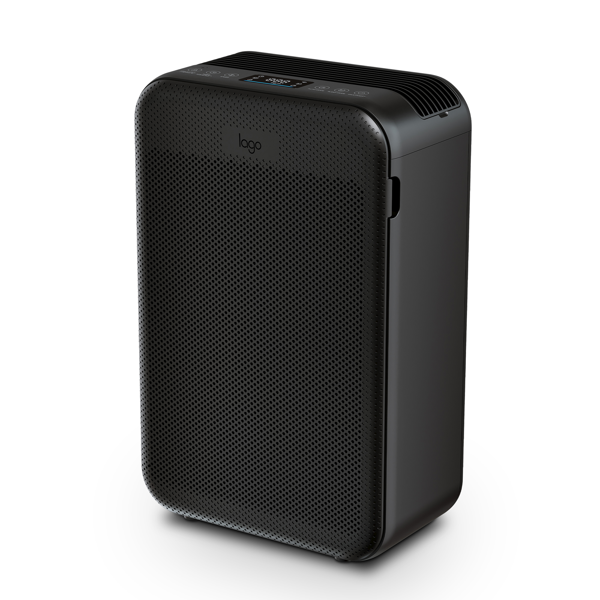 Lago Air Purifier with True HEPA and Odor-Reducing Carbon Filter, 3-Stage Filter Suction