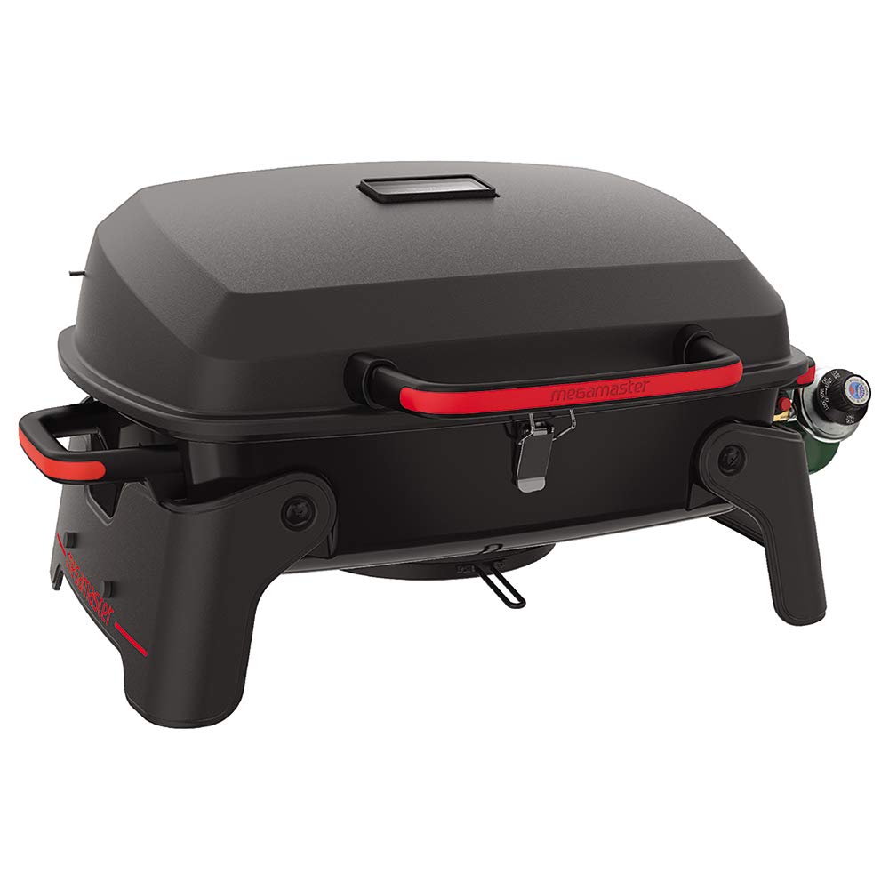 Megamaster 820-0065C 1 Burner Portable Gas Grill, Red + Black