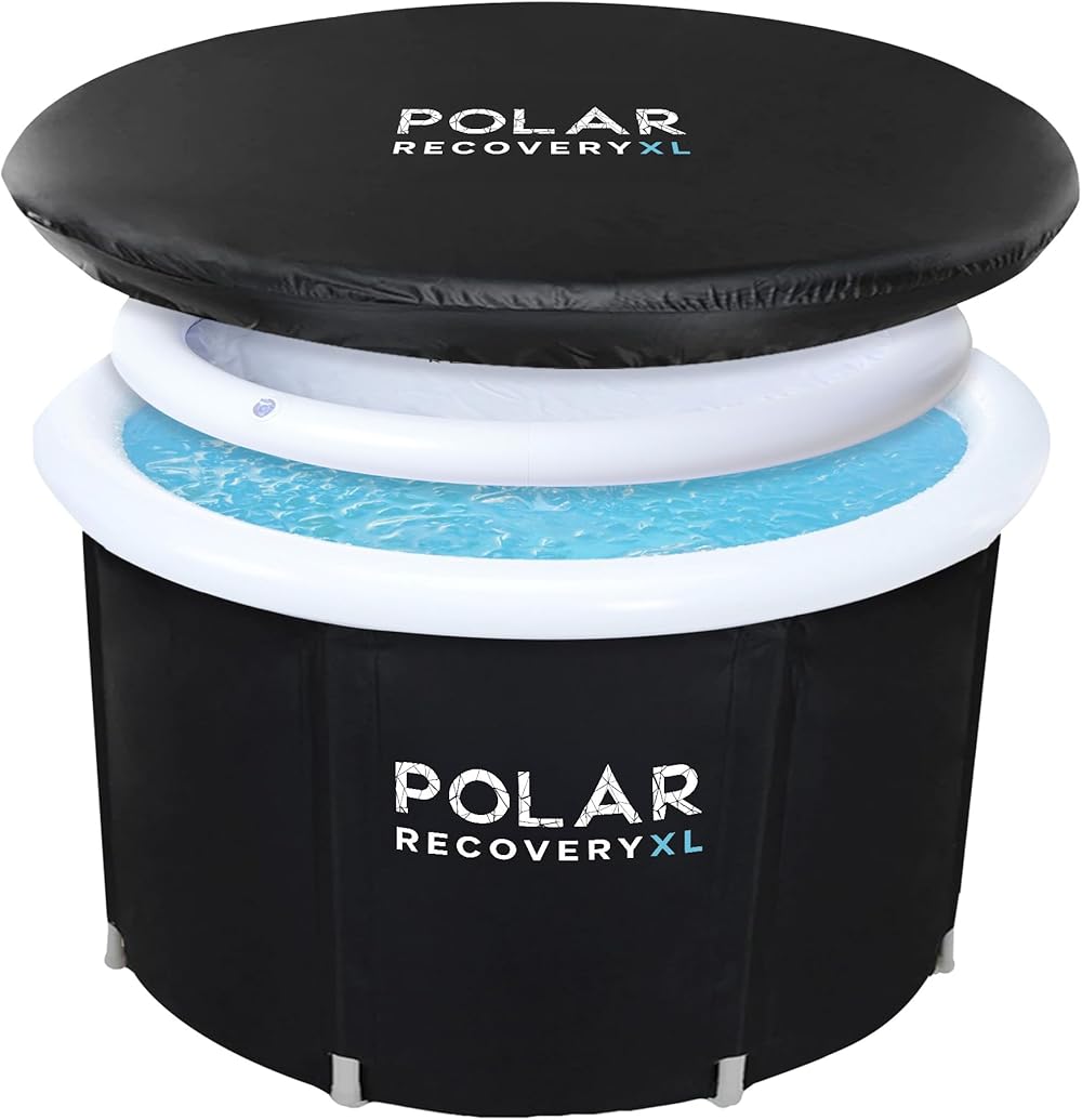 Tub/Portable Ice Bath for Cold Water Therapy Training/an Ice Bathtub for Athletes - Adult Spa for Ice Baths and Soaking - Outdoor Cold therapy tub (Black XL)