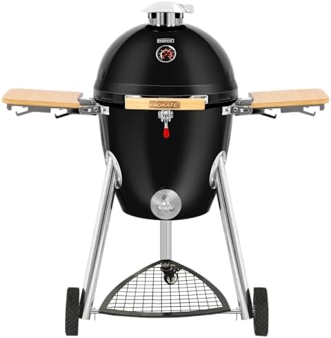 Heavy Iron Kamado Grill Outdoor Charcoal Grill Portable Barbecue Smoker 18/22-Inch BBQ (22