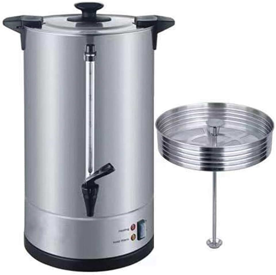Restaurantware Restpresso 55 Cup Coffee Urn,1 Double Wall Hot Beverage Dispenser-Quick Brewing,For Home Or Commercial Use,Stainless Steel Coffee Dispenser,Equipped With Water Gauge , Safety Mechanism,