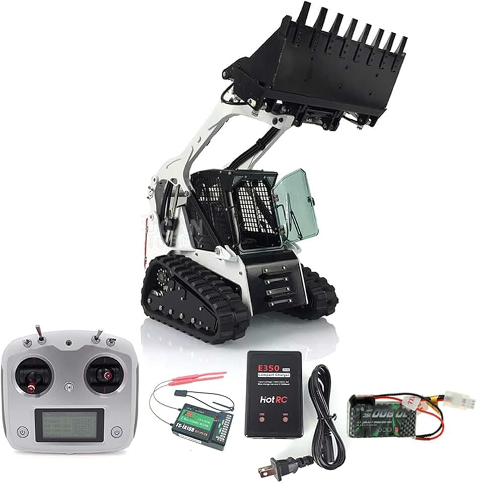 TOUCAN RC HOBBY LESU 1/14 Aoue-LT5 Tracked Skid-Steer Metal RC Hydraulic Loader RTR Model Lights