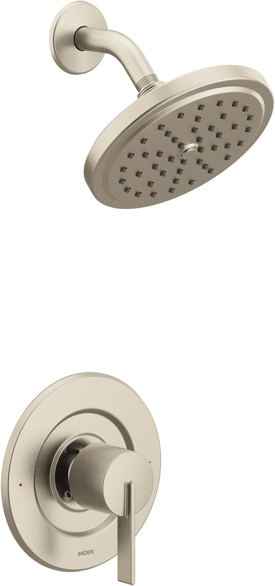 Moen T2262EPBN CIA Collection Posi-Temp Rain 1-Handle with Eco-Performance Shower Only Faucet Trim Kit, Valve Required, Brushed Nickel
