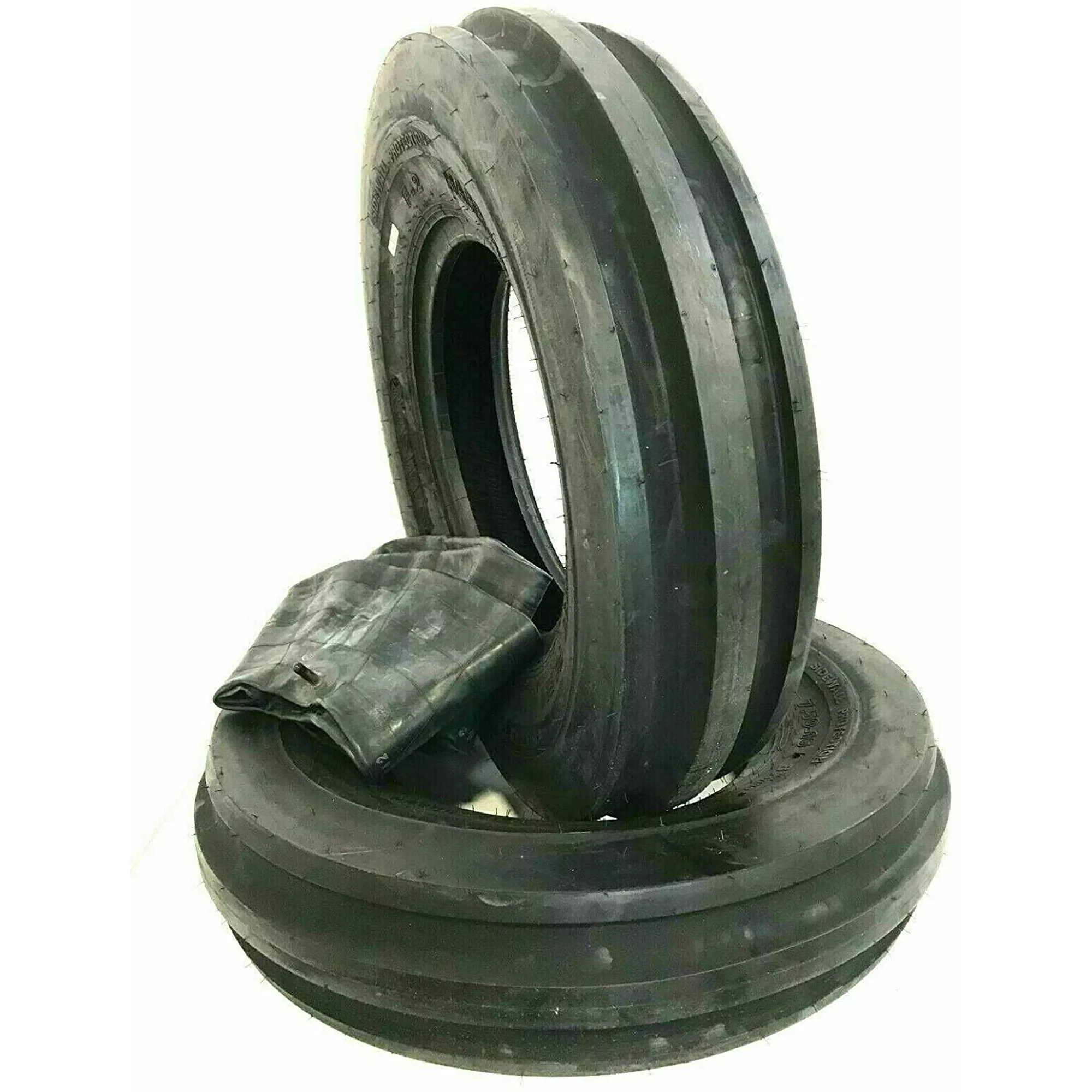 (2) Two- New 650-16 Front Tri Rib 6ply Tractor Tires W/tubes