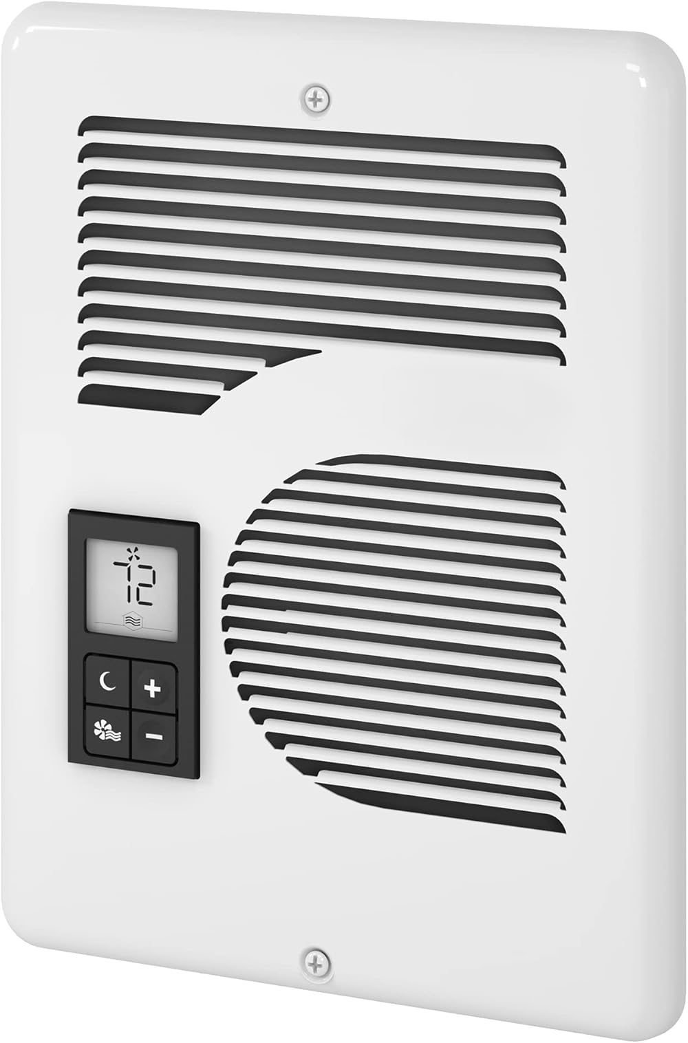 Cadet Energy Plus Wall Heater Complete Unit With Built-in Digital Thermostat (Model: CEC163TW, Part: 65215), 5460/5120/3410 BTU, 240/208/120 Volt, 1600/1500/1000 Watt, White