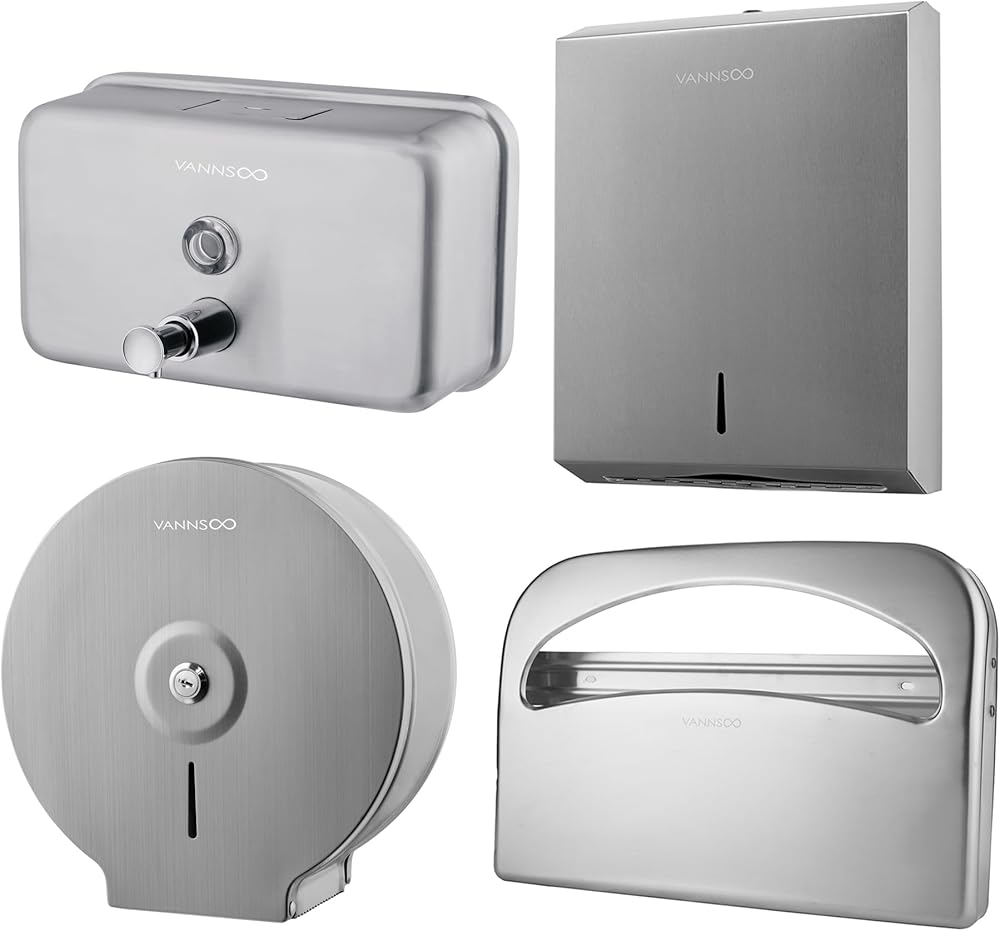 Soap Dispenser, Toilet Paper Dispenser and Paper Towel Dispenser
