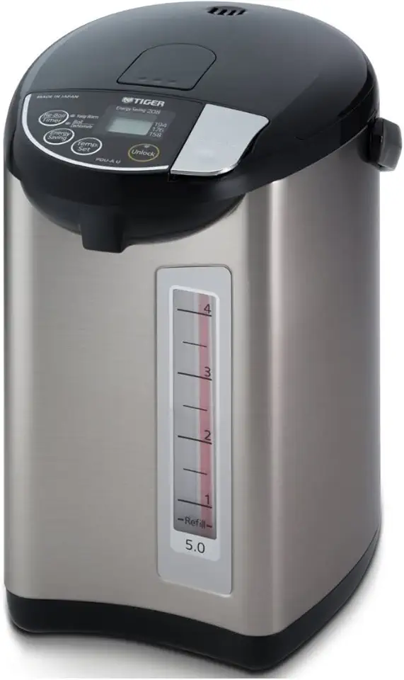 Tiger PDU-A50U-K Electric Water Boiler and Warmer, Stainless Black, 5.0-Liter