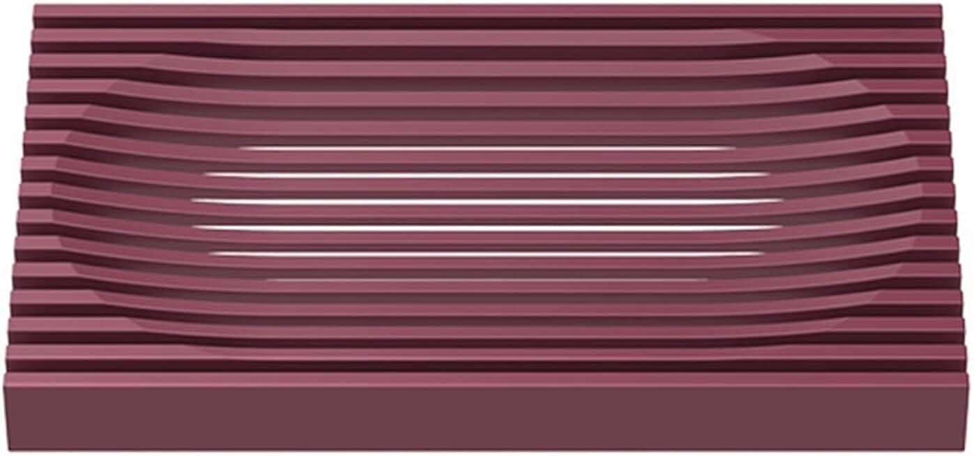 Soap Box Soap Dish Silicone Soap Dish Drain Hole-Free Storage Box (Color : 3, Size : 140 * 82 * 14 mm)